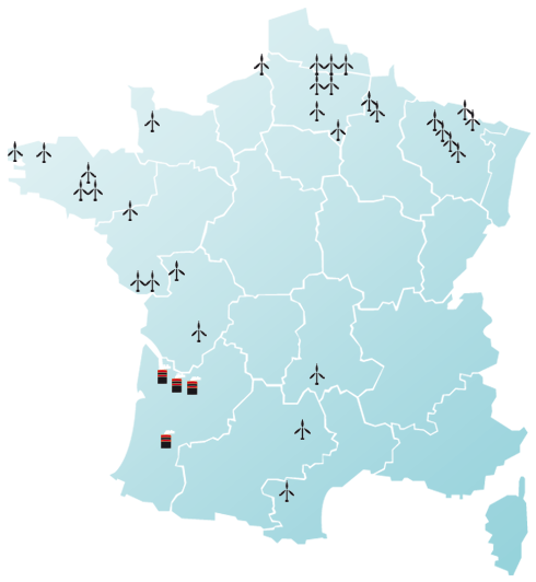 Carte chantiers terminés